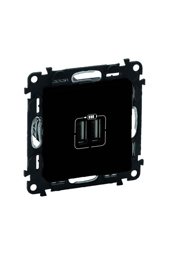 ValenaLife USB töltőaljzat A+A 2/ki 3000mA-max. 5V süllyesztett fekete LEGRAND - 756312