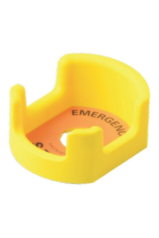 Védőgallér nyomógombhoz d38mm h80mmm sárga íves TRACON - NYG3-PH65