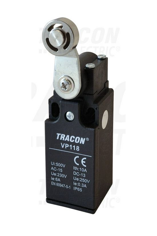 Végálláskapcsoló műanyag 1ny 1z forgókar 2A/AC15/230V IP65 csúszó érintkező VP TRACON - VP118