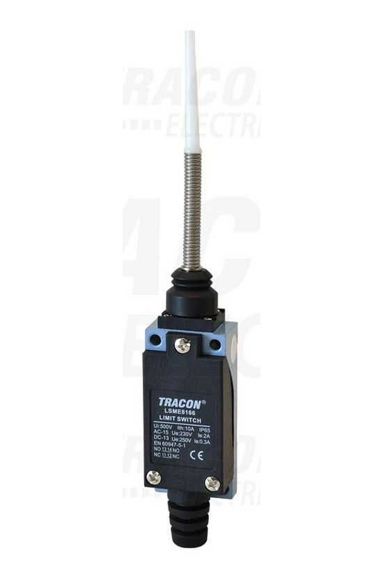 Végálláskapcsoló műanyag 1ny 1z rugóspálca/-szál 2A/AC15/230V IP65 csúszó érintkező LSME TRACON - LSME8166