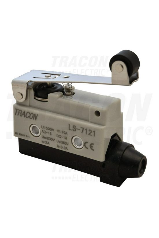 Végálláskapcsoló műanyag 1v görgős kar 2A/AC15/230V IP40 csúszó érintkező LS TRACON - LS7121
