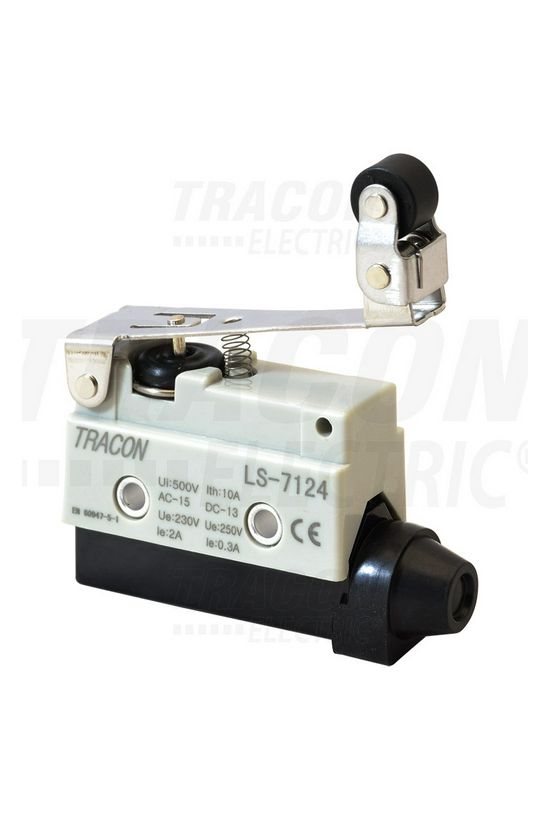 Végálláskapcsoló műanyag 1v görgős kar 2A/AC15/230V IP40 csúszó érintkező LS TRACON - LS7124
