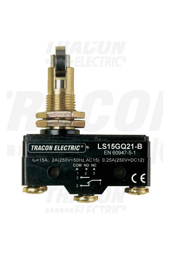 Végálláskapcsoló műanyag 1v görgős ütköző 2A/AC15/230V IP00 csúszó érintkező LS TRACON - LS15GQ21-B