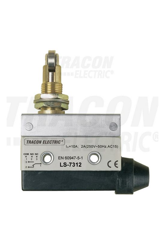 Végálláskapcsoló műanyag 1v görgős ütköző 2A/AC15/230V IP40 csúszó érintkező LS TRACON - LS7312
