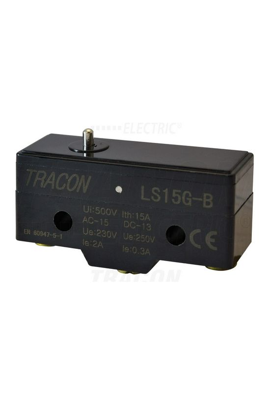 Végálláskapcsoló műanyag 1v kúpos/félgömb nyomórúd 2A/AC15/230V IP00 csúszó érintkező LS TRACON - LS15G-B