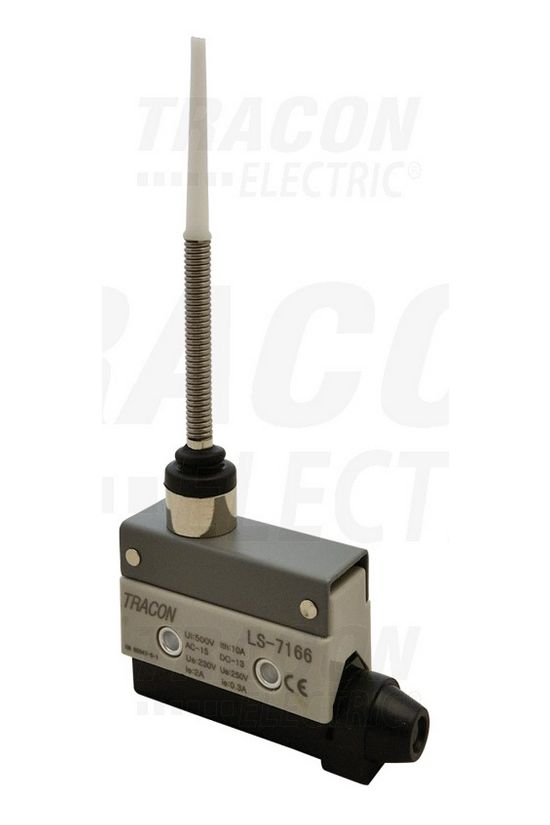 Végálláskapcsoló műanyag 1v rugóspálca/-szál 2A/AC15/230V IP40 csúszó érintkező LS TRACON - LS7166