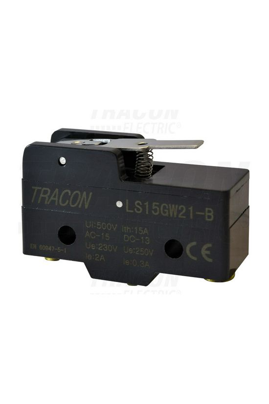 Végálláskapcsoló rugós-lemezkar műanyag 1v 2A/AC15/230V IP00 csúszó érintkező LS TRACON - LS15GW21-B