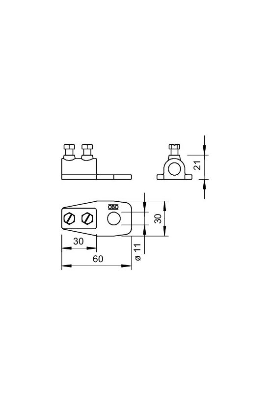 Végdarab végelem galván/elektrolit horganyzott cink öntvény 280 8-10 OBO-BETTERMANN - 5320011