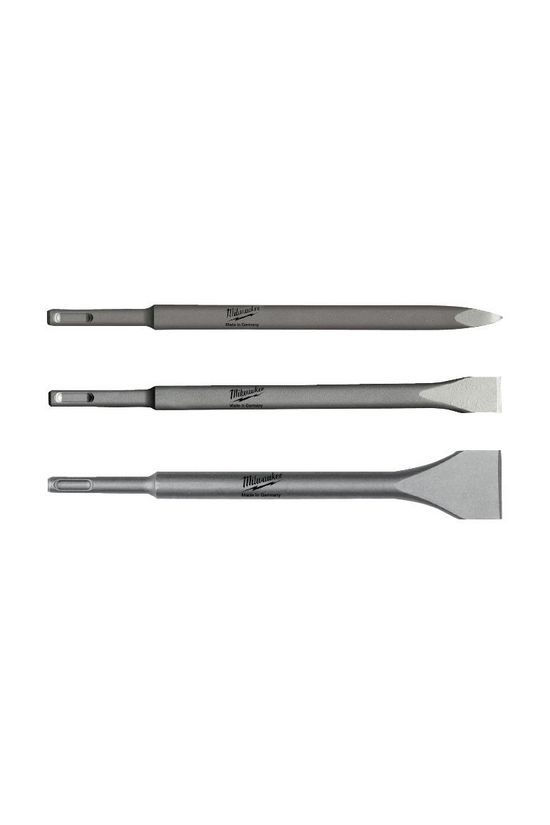 Vésőfej készlet 3db hegyes/lapos/széles 250mm-hossz SDS-plus-befogó SDS-Plus Milwaukee - 4932430001