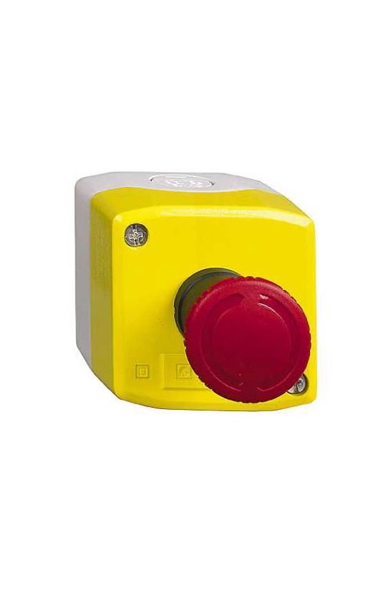 Vészgomba-nyomó komplett tokozott d22 1ny 1z falonkívüli 40mm-fej csavaros Harmony XALK Schneider - XALK178E