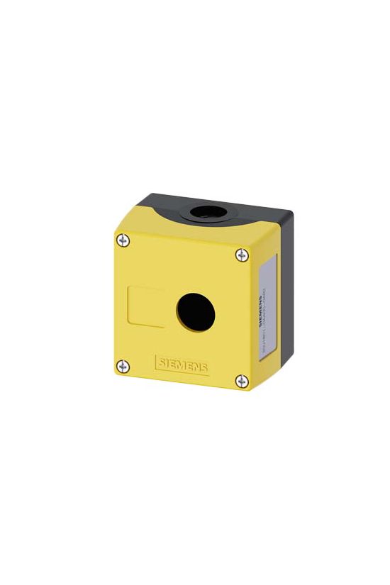 Vezérlőkészülék-tokozat d22 1-poz. beépítődoboz műanyag sárga IP67/IP69K SIRIUS ACT SIEMENS - 3SU1801-0AA00-0AB2