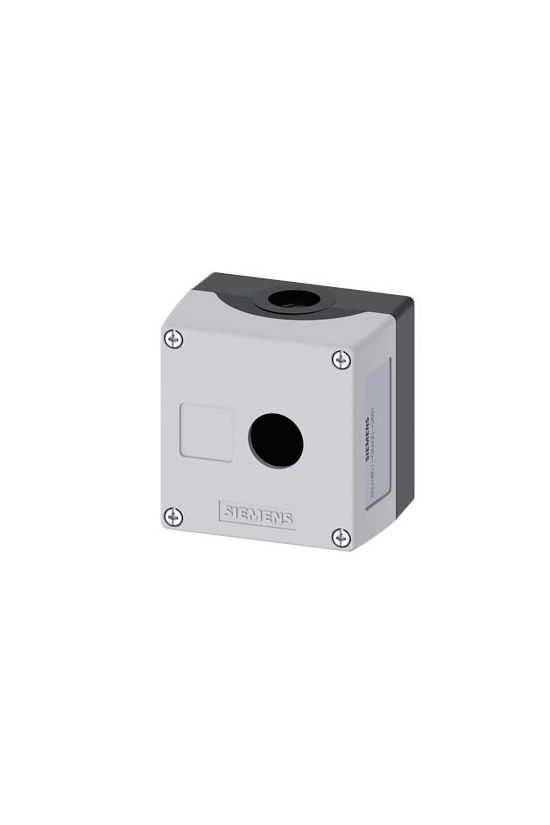 Vezérlőkészülék-tokozat d22 1-poz. beépítődoboz műanyag szürke IP67/IP69K SIRIUS ACT SIEMENS - 3SU1801-0AA00-0AB1