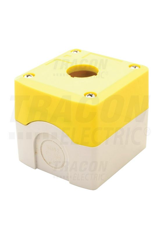 Vezérlőkészülék-tokozat d22 1-poz. rászerelhető műanyag sárga IP65 TRACON - NYGD-1YE