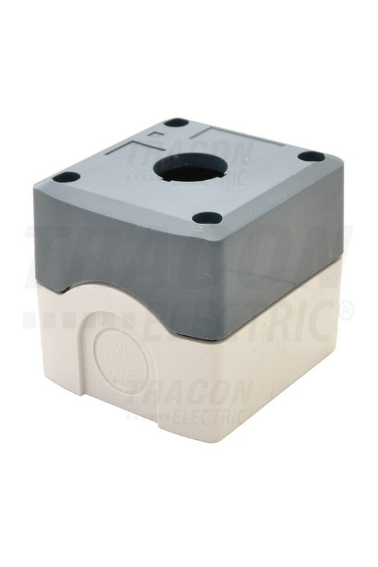 Vezérlőkészülék-tokozat d22 1-poz. rászerelhető műanyag szürke IP65 TRACON - NYGD-1GR