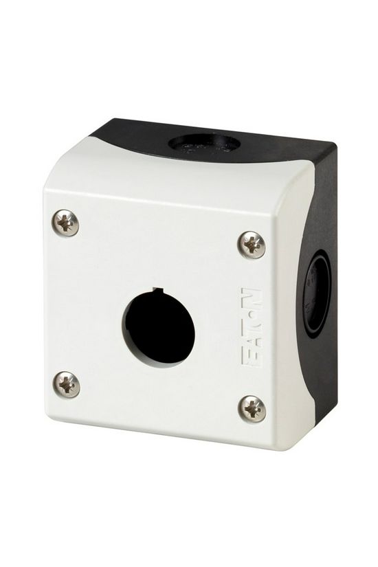 Vezérlőkészülék-tokozat d22 1-pozíció rászerelhető műanyag szürke IP65/IP67 M22-I1 EATON - 216535