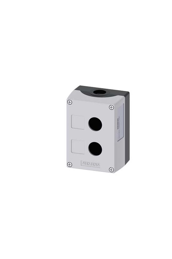 Vezérlőkészülék-tokozat d22 2-poz. beépítődoboz műanyag szürke IP67/IP69K SIRIUS ACT SIEMENS - 3SU1802-0AA00-0AB1