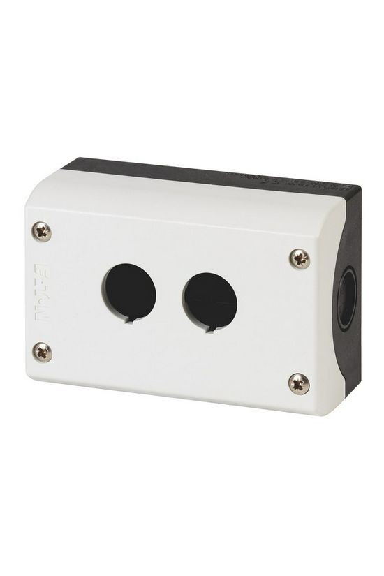 Vezérlőkészülék-tokozat d22 2-pozíció rászerelhető műanyag szürke IP65/IP67 M22-I2 EATON - 216537