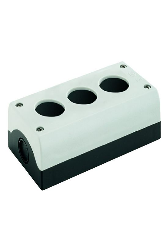 Vezérlőkészülék-tokozat d22 3-pozíció rászerelhető műanyag szürke IP65/IP67 M22-I3 EATON - 216538