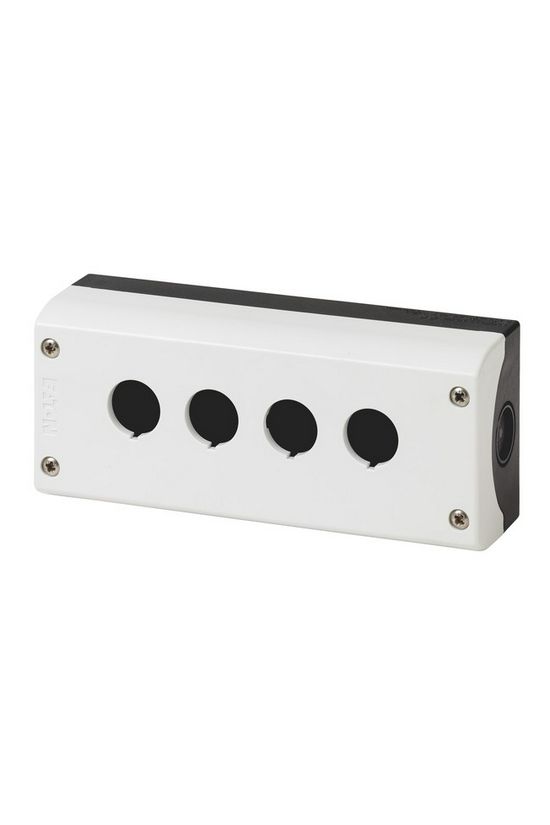 Vezérlőkészülék-tokozat d22 4-pozíció rászerelhető műanyag szürke IP65/IP67 M22-I4 EATON - 216539