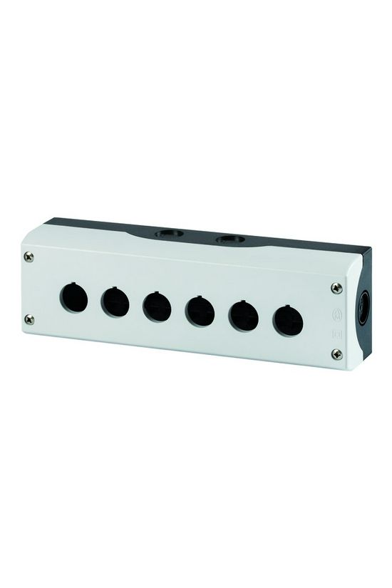 Vezérlőkészülék-tokozat d22 6-pozíció rászerelhető műanyag szürke IP66 M22-I6 EATON - 216540