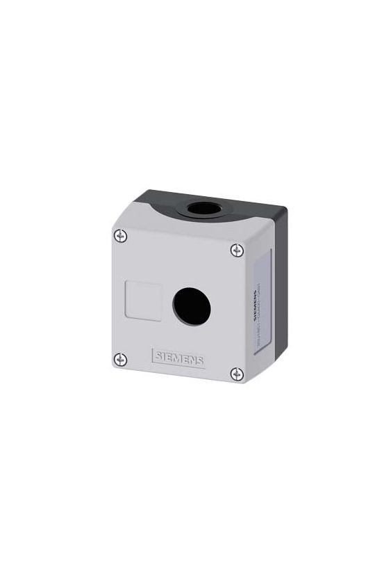 Vezérlőkészülék-tokozat d22 fém 1-poz. beépítődoboz szürke IP67/IP69K SIRIUS ACT SIEMENS - 3SU1851-0AA00-0AB1