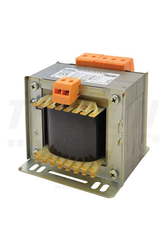 Vezérlőtranszformátor 1F 400VA 230V/prim 24V/szek 230V IP00 T400 TRACON - TVTR-400-F
