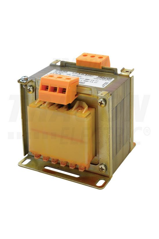 Vezérlőtranszformátor 2/1F biztonsági 160VA 230V/prim 400V 24V/szek 230V IP00 T160 TRACON - TVTRB-160-F
