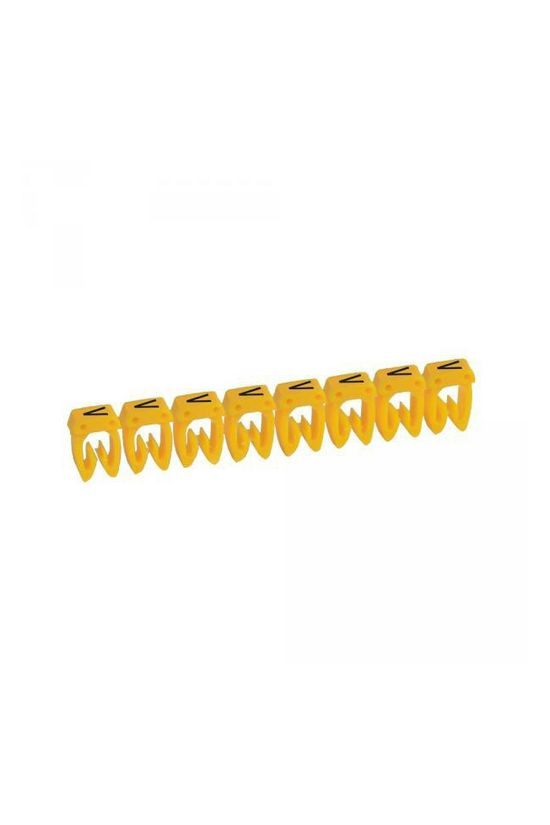 Vezeték- és sorkapocsjelölő (V) 0,5-1,5mm2 füzet műanyag sárga bepattintó CAB3 LEGRAND - 038321