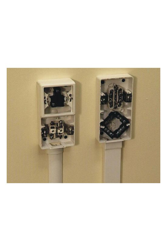 Vezetékcsatorna elosztódoboz műanyag 80mmx 160mm 28mm fehér 4mm2-vezetőhöz(max.) LK KOPOS - LK 80X28 2R_HB