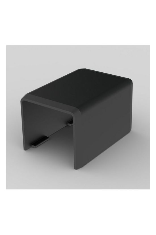 Vezetékcsatorna illesztéstakaró 20x20-hoz fekete 19.2mm x műanyag beltér halogénmentes LHD KOPOS - 8622_FB