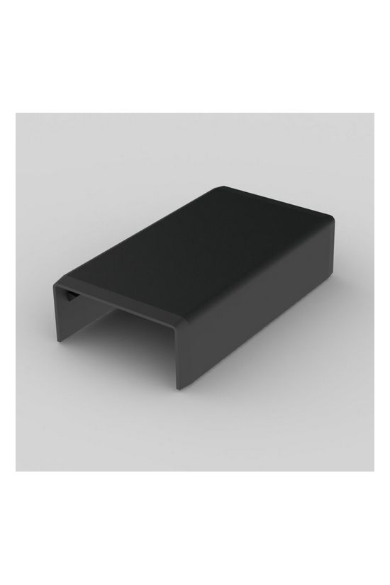 Vezetékcsatorna illesztéstakaró 40X20-hez fekete 18.5mm x műanyag beltér halogénmentes LHD KOPOS - 8632_FB