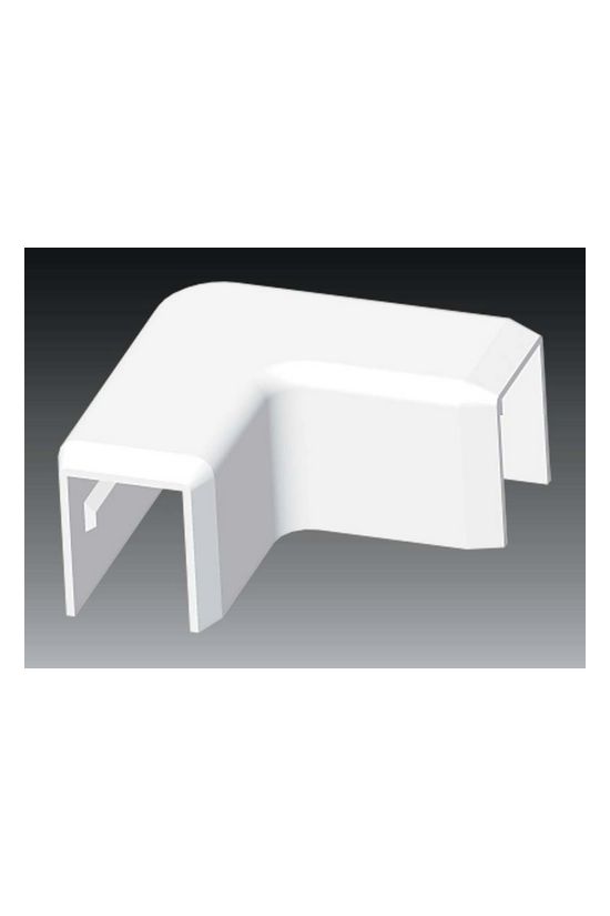 Vezetékcsatorna L-idom-fedél 17X17-hez alap+fedél 15.5mmx 17mmx 90° műanyag fényesfehér LHD KOPOS - 8673_HB