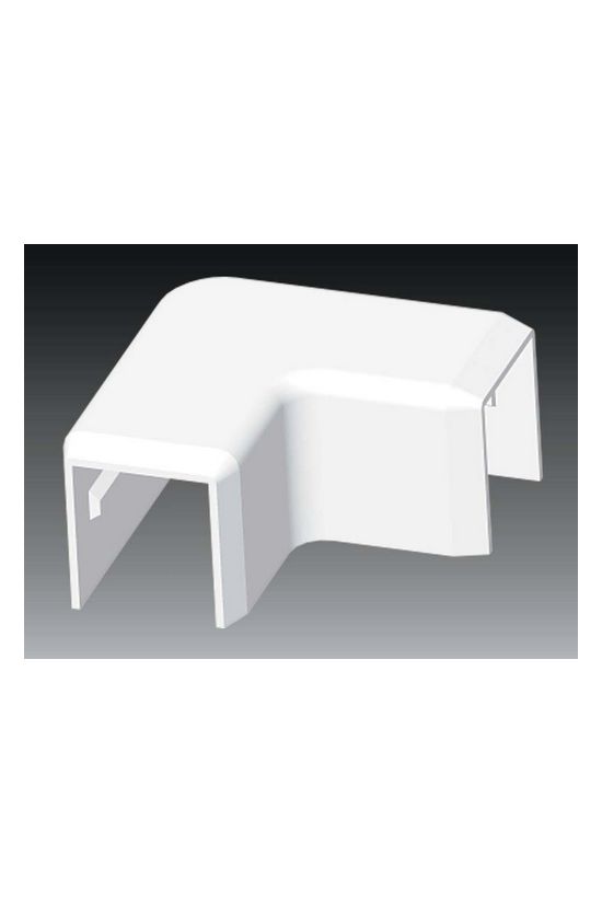 Vezetékcsatorna L-idom-fedél 20x20-hoz alap+fedél 19.2mmx 21.2mmx 90° műanyag LHD KOPOS - 8623_HB