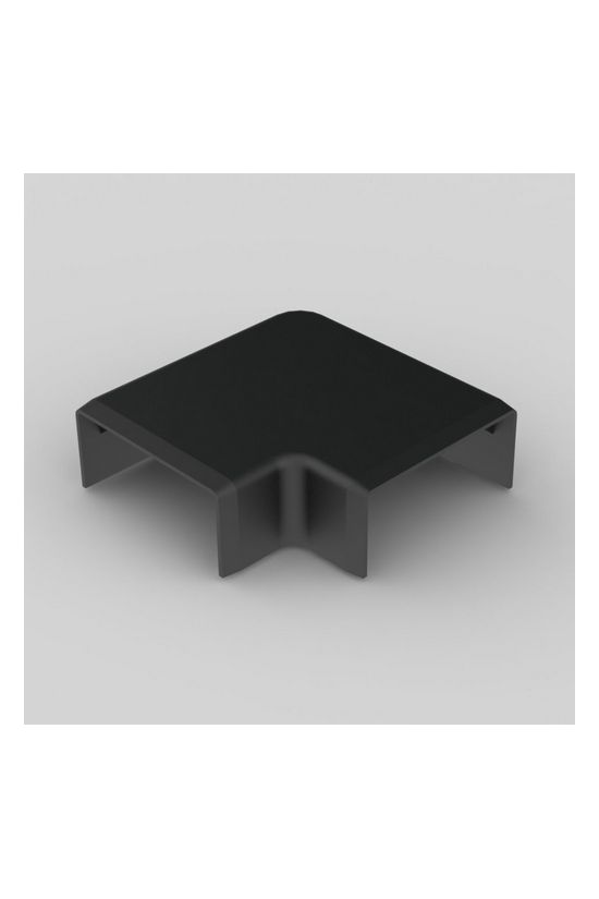 Vezetékcsatorna L-idom-fedél 40X20-hez fekete fedél 18.5mm x 41.1mm x 90° kezeletlen LHD KOPOS - 8633_FB
