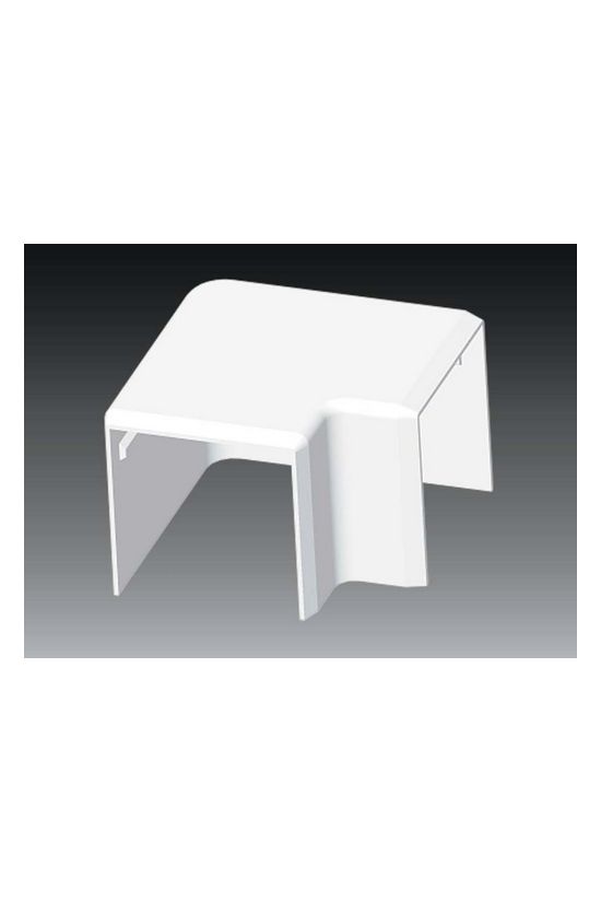 Vezetékcsatorna L-idom-fedél 40X40-hez alap+fedél 40.3mmx 40mmx 90° műanyag fényesfehér LHD KOPOS - 8643_HB