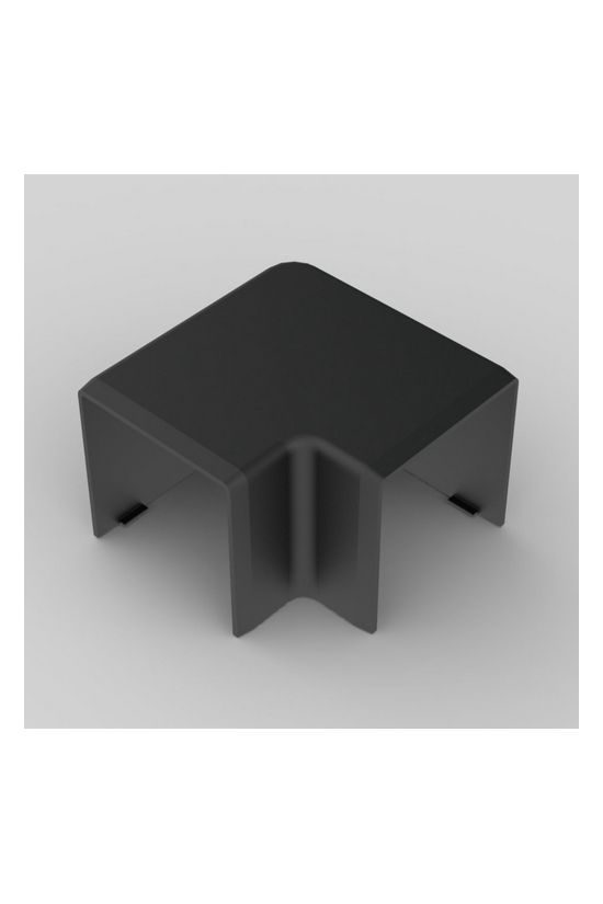 Vezetékcsatorna L-idom-fedél 40X40-hez fekete fedél 40.3mm x 40mm x 90° kezeletlen LHD KOPOS - 8643_FB