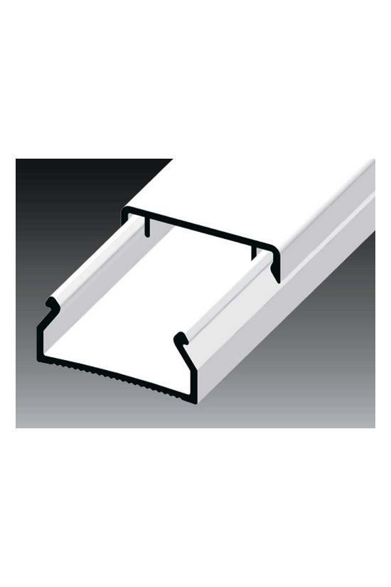 Vezetékcsatorna műanyag 20mm x 10mm x 2000mm fehér kezeletlen LHD KOPOS - LHD 20X10_HD