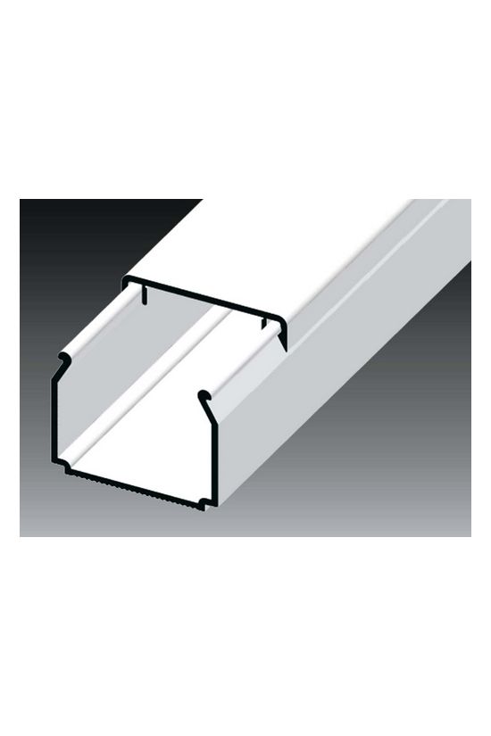 Vezetékcsatorna műanyag 25mm x 20mm x 2000mm fehér kezeletlen LHD KOPOS - LHD 25X20_HD