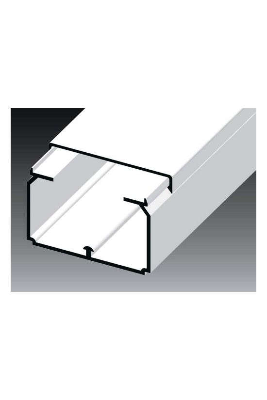 Vezetékcsatorna műanyag 60mm x 40mm x 2000mm fehér kezeletlen LH KOPOS - LH 60X40_HD