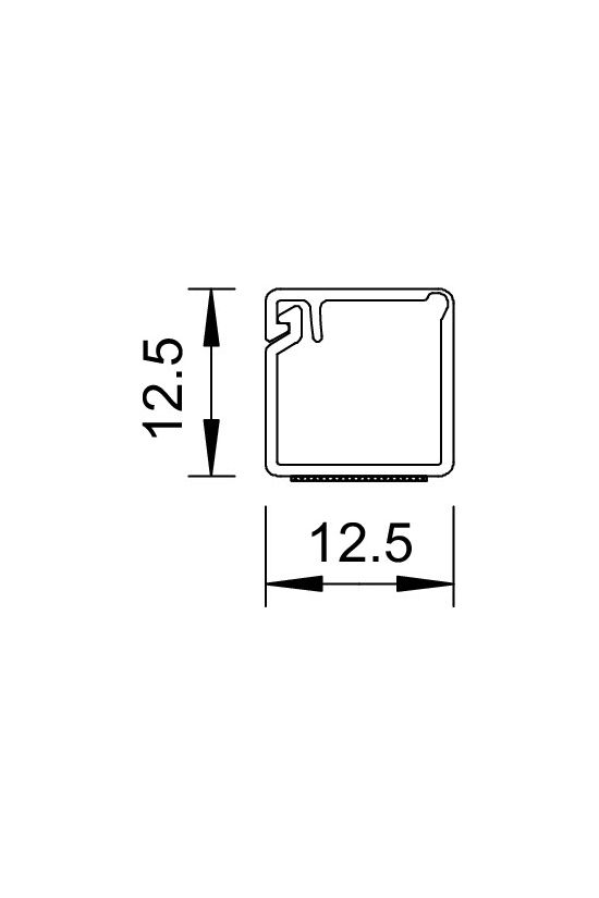 Vezetékcsatorna öntapadós műanyag 12.5mm x 12.5mm x 2000mm krémfehér WDKMD12CW OBO-BETTERMANN - 6150179