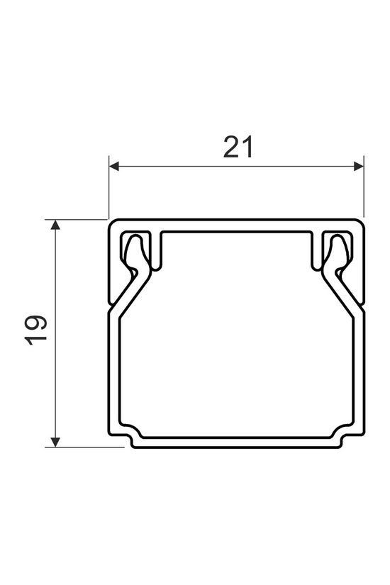 Vezetékcsatorna rózsaszín nyírfa műanyag 20mm x 20mm x 2000mm kezeletlen LHD KOPOS - LHD 20X20_I1