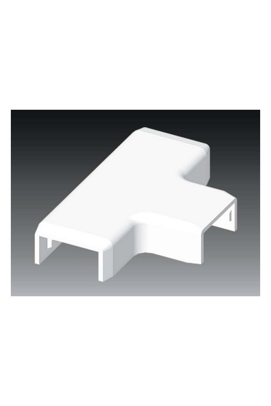 Vezetékcsatorna T-idom fedél 20x10-hez 10mmx 20mmx alap+fedél műanyag fényesfehér LHD KOPOS - 8924_HB