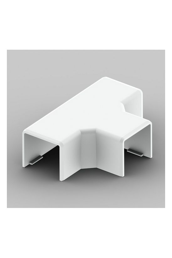 Vezetékcsatorna T-idom fedél 20x20-hoz 19.2mmx 21.2mmx alap+fedél műanyag fényesfehér LHD KOPOS - 8624_HB