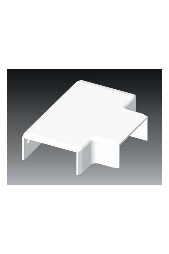 Vezetékcsatorna T-idom fedél 40x20x-hoz 18.5mmx 41.1mmx alap+fedél műanyag fényesfehér LHD KOPOS - 8634_HB