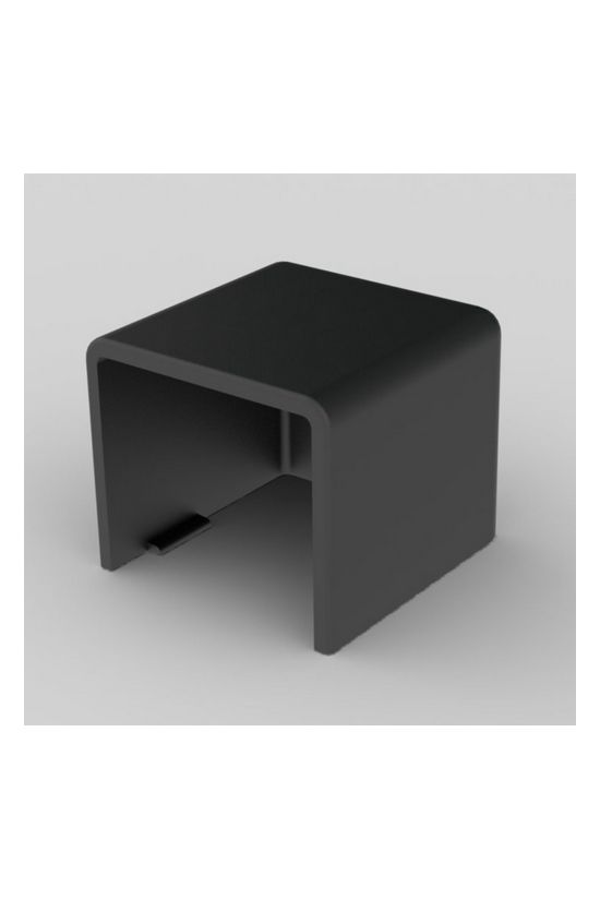 Vezetékcsatorna végzáró 20x20-hoz fekete balos/jobbos 19.2mm x 21.2mm x kezeletlen LHD KOPOS - 8621_FB