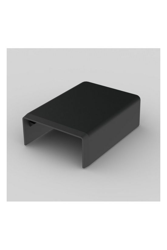 Vezetékcsatorna végzáró 40X20-hez fekete balos/jobbos 18.5mm x 41.1mm x kezeletlen LHD KOPOS - 8631_FB