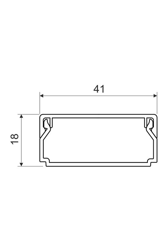 Vezetékcsatorna világos barna műanyag 40mm x 20mm x 2000mm kezeletlen LHD KOPOS - LHD 40X20_SD