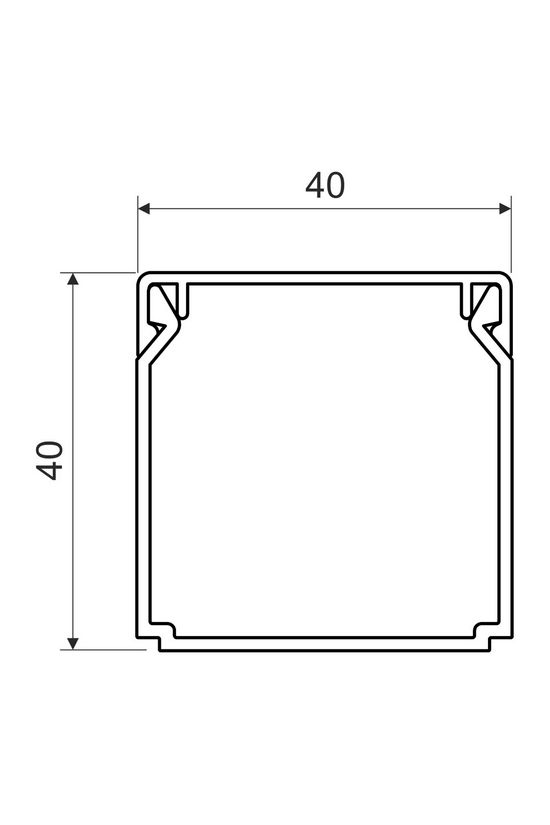 Vezetékcsatorna világos fa műanyag 40mm x 40mm x 2000mm kezeletlen LHD KOPOS - LHD 40X40_SD