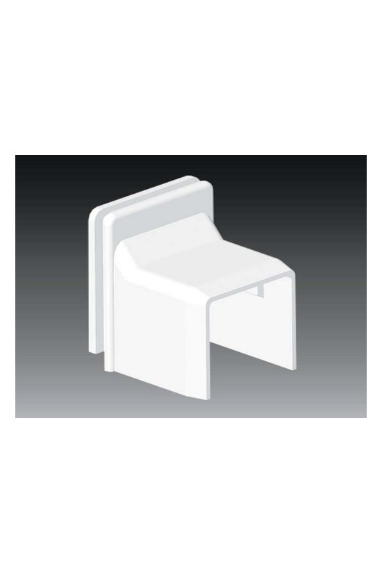 Vezetékcsatorna illesztőkeret 20x20-hoz 19.2mm-ma 21.2mm-sz műanyag fényesfehér LHD KOPOS - 8629_HB