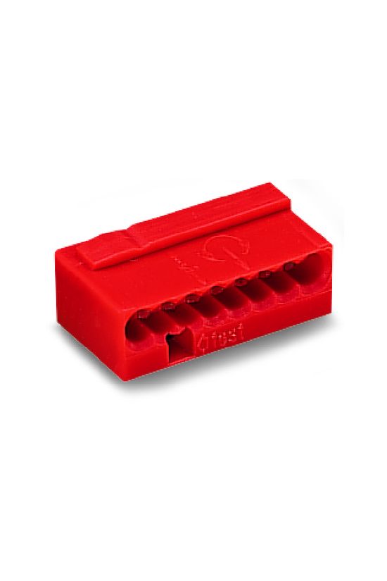 Vezetékösszekötő 8-pólus 6A 100V piros Micro WAGO - 243-808
